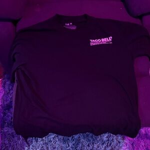 Taco Bell Black Short Sleeve tee.regular employee uniform size medium unisex